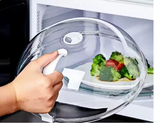 Tall clear glass microwave - glass,