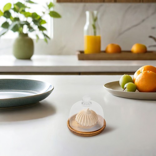 Clear glass cake - glass, lid