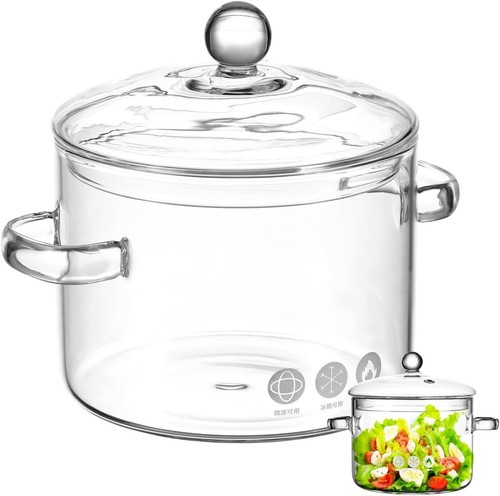 Glass saucepan with cover - saucepan,
