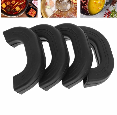 Black silicone pot pan - black,
